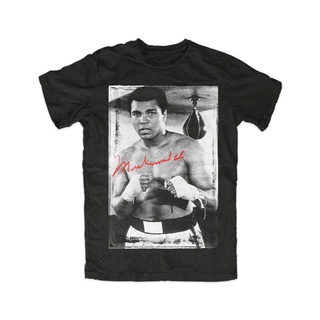 tshirtเสื้อยืดคอกลมฤดูร้อนMuhammad Ali เสื้อยืดลําลอง แขนสั้น พิมพ์ลาย King of the Ring สําหรับผู้ชาย ของขวัญวันเกิด คุณ