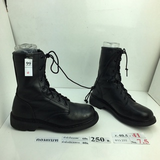 รองเท้าคอมแบท Combat shoes หนังสีดำ สภาพดี ทรงสวย มือสอง คัดเกรด ของนอก เกาหลี