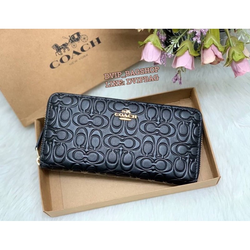 coach-39631-signature-embossed-leather-wallet-แท้