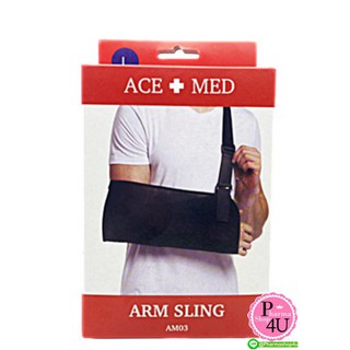 สินค้า ACE+MED อุปกรณ์พยุงแขน (Arm Sling อาร์มสลิง ผ้าคล้องแขน) ไซด์ M/L ผ้านิ่ม บางเบา ใส่สบาย