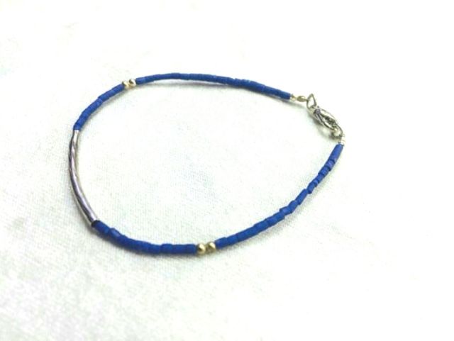 สร้อยข้อมือหินลาพิสลาซูลี่-สร้อยข้อมือแฮนเมด-natural-lapis-lazuli-beads-bracelet