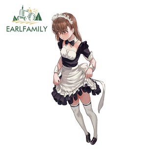 Earlfamily สติกเกอร์ กันน้ํา กันรอยขีดข่วน 13 ซม. x 5.3 ซม. สําหรับ Misaka Mikoto JDM
