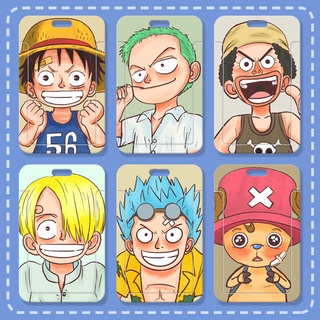 กระเป๋าใส่บัตรอาหาร บัตรรถบัส บัตรประจําตัวประชาชน ลายการ์ตูน One Piece Luffy Sauron สําหรับนักเรียน