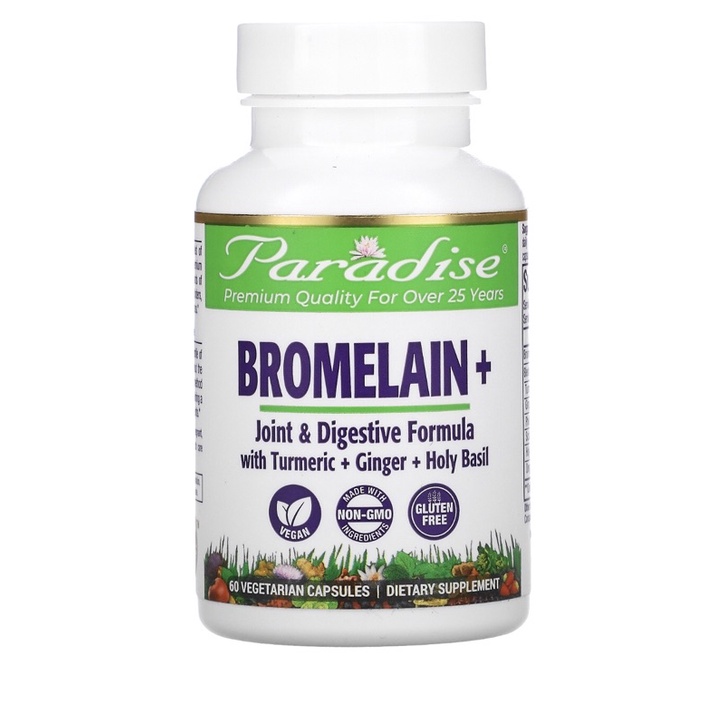 เอนไซม์โบรมีเลน-bromelain-500mg-60เม็ด