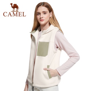 Camel เสื้อกั๊กขนแกะแขนกุดลําลองสําหรับผู้หญิง