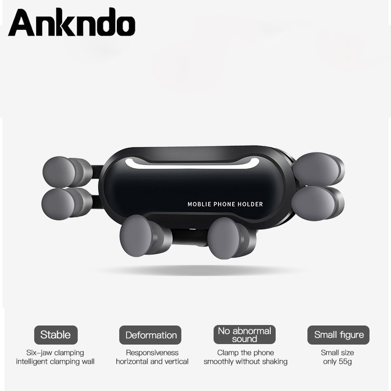 ankndo-universal-อุปกรณ์ที่วางโทรศัพท์มือถือ-6-points-แบบพับได้สีพื้นสําหรับรถยนต์