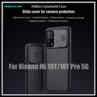 Nillkin สำหรับ เคส Xiaomi Mi 10T Pro 5G ปลอก CamShield กรณีสไลด์กล้องเลนส์ป้องกันฮาร์ดพีซีหรูหรากลับโทรศัพท์ปก