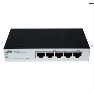 Link PSF-1004 : 4 - Port Fast Ethernet PoE SWITCH (AC60W) 4 FE (PoE) + 1 FE