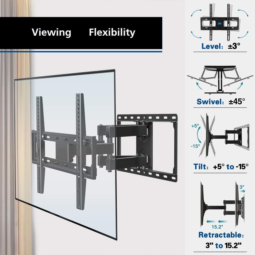 ชุดขาแขวนทีวี-ขาแขวนทีวี-ขาตั้งทีวี-ขาตั้งจอ-ทีวี-tv40-80-นิ้ว-tilt-amp-swivel-ที่แขวนติดผนัง-ที่แขวนทีวี-ที่แขวน-tv