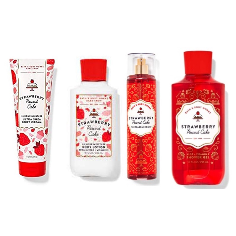 bath-amp-body-works-กลิ่น-strawberry-poundcake-กลิ่นหอมแนวขนมเค้กสตรอเบอรี่หอมหวานน่ากินที่ขายดีที่สุด-แท้-usa