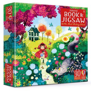 🔥ใช้โค้ด MSAYSRA7 ลดทันที 120 บาท🔥 BOOK &amp; JIGSAW: LITTLE RED RIDING HOOD จิ๊กซอว์ 30 ชิ้น