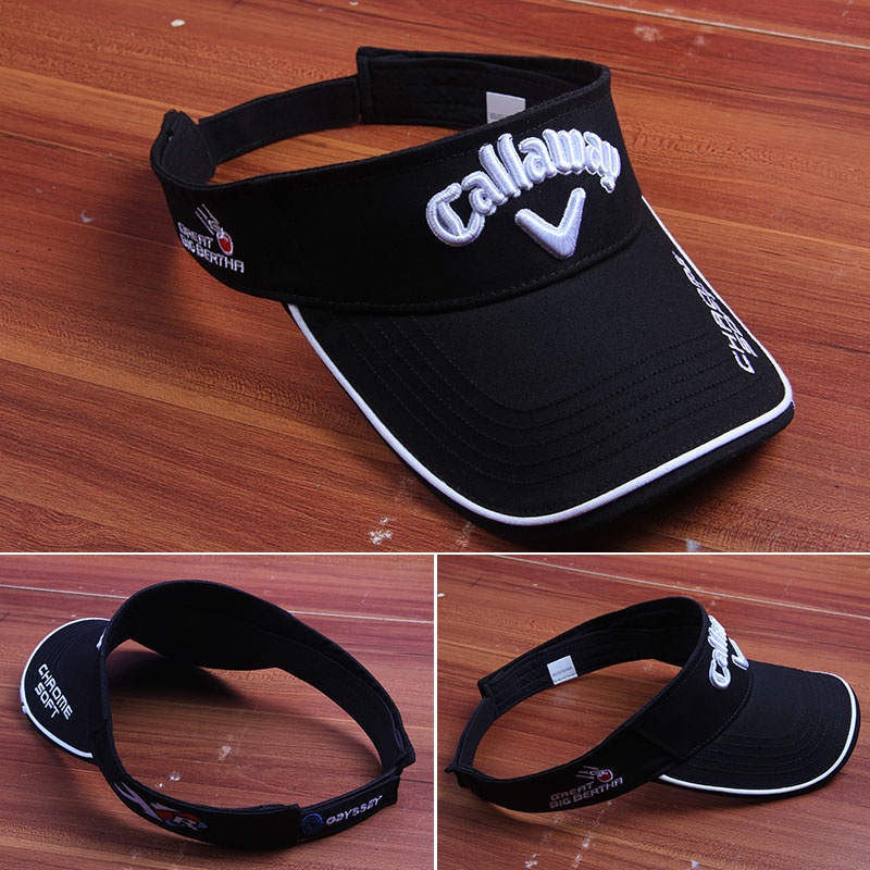 หมวกกอล์ฟ-หมวกแก๊ปครึ่งใบ-callaway-มี-2-สี-ขาว-ดำ-พร้อมส่งจากไทย-หมวกออกกำลังกาย-freesize-ใส่ได้ทั้ง-ชาย-หญิง