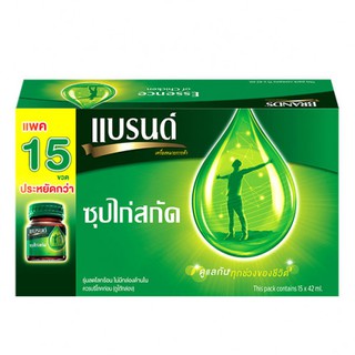 ภาพขนาดย่อของภาพหน้าปกสินค้าBrand ซุปไก่สกัด แบรนด์ ซุปไก่ รสต้นตำรับ ขนาด 42 ml ( แพ็ค 15 ขวด ) จากร้าน muii1412 บน Shopee ภาพที่ 1