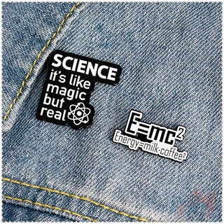 ★ Science of Magic - Physical Energy Milk Coffee Brooches ★ 1Pc Fashion Doodle Enamel Pins Backpack Button Badge Brooch