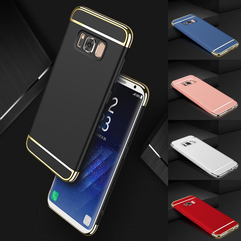 Samsung Galaxy S8 / S9 / S10 Plus/ S7 / S7 Edge Matte 3IN1 Plastic Case 360 Full Cover PC Hard Phone Casing
