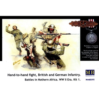 โมเดลประกอบฟิกเกอร์ทหาร Master Box 1/35MB3592 Hand-to-hand fight, British and German Infantry. Battles in Northern