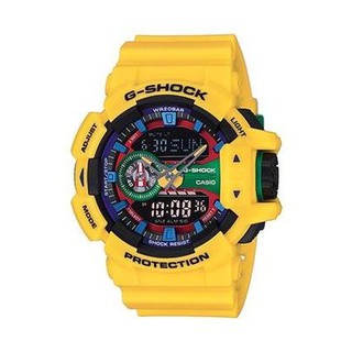 Casio G-Shock ​นาฬิกาข้อมือ สีเหลือง สายเรซิ่น รุ่น GA-400-9A