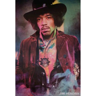 โปสเตอร์ Jimi Hendrix จิมิ เฮนดริกซ์ วง ดนตรี รูป ภาพ ติดผนัง สวยๆ poster 34.5 x 23.5 นิ้ว (88 x 60 ซม.โดยประมาณ)