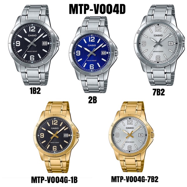 ภาพหน้าปกสินค้าCASIO นาฬิกาข้อมือ รุ่น MTP-V004D // MTP-V004G