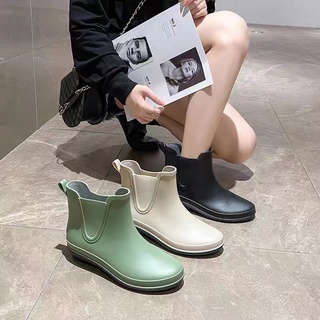 รองเท้าบูทแฟชั่น กันฝน กันน้ำ ทรงสั้น รองเท้าบูทเกาหลีน่ารักมาก มี3สี คุณภาพดี #sy51