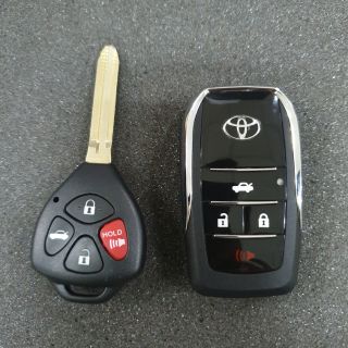 ภาพขนาดย่อของสินค้ากรอบกุญแจพับ Toyota  4 ปุ่ม