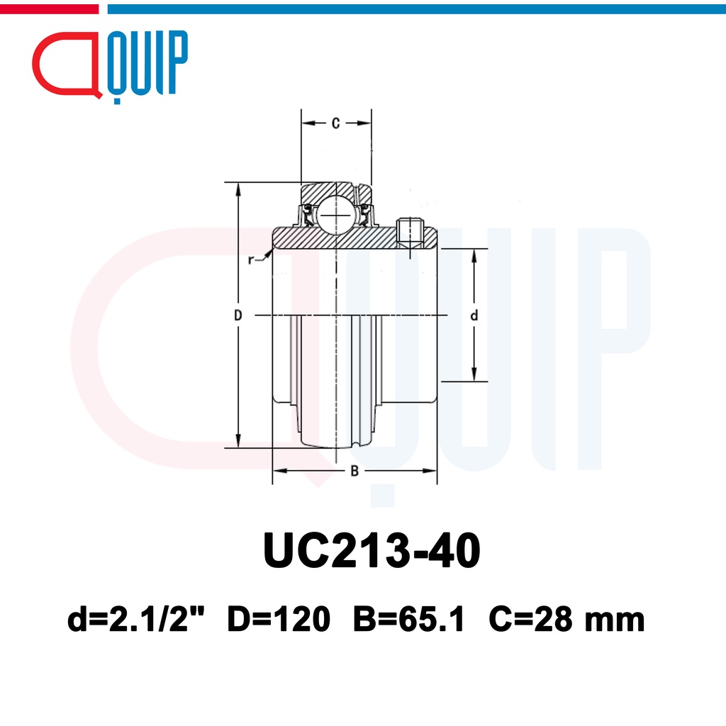 uc213-40-ldk-ตลับลูกปืน-bearing-units-uc-213-40-เพลา-2-1-2-นิ้ว