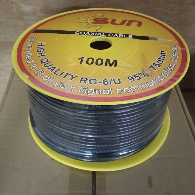 สายสัญญาณ RG6 /U 95% 100เมตร สีดำ (-ลดอีก100บาทโค๊ด WELNEW100) | Shopee ...