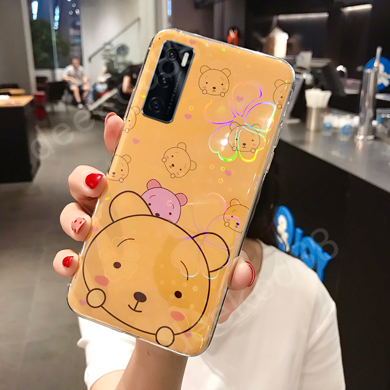 เคสโทรศัพท์-vivo-v20-se-2020-new-phone-casing-cute-cartoon-bear-silicone-colorful-cherry-blossoms-back-cover-casing-vivo-v20se-เคส