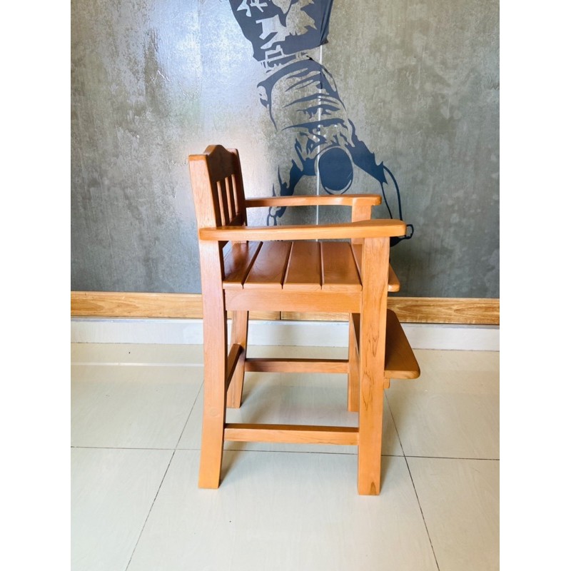ภาพสินค้าเวียงสักงาม เก้าอี้บาร์เด็ก สีสัก ขนาดประมาณ 35*35 สูง 65 cm. มีที่พักเท้า เก้าอี้ทานอาหารเด็ก จากร้าน khamjeerach54321 บน Shopee ภาพที่ 5