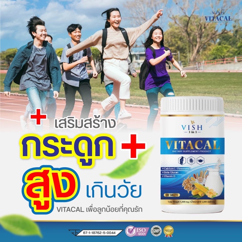 โค้ดส่วนลด-นมเม็ดเพิ่มความสูง-vitacal-แคลเซียมสูง-vish-3in1-มวลกระดูก-นมอัดเม็ด-เพิ่มความสูง-1กระปุก-100เม็ด