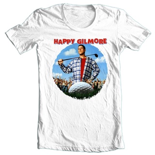 เสื้อยืดพิมพ์ลายแฟชั่น Happy Gilmore เสื้อยืด ผ้าฝ้าย 100% พิมพ์ลายหนังกอล์ฟยุค 90s สีขาว สไตล์เรโทร