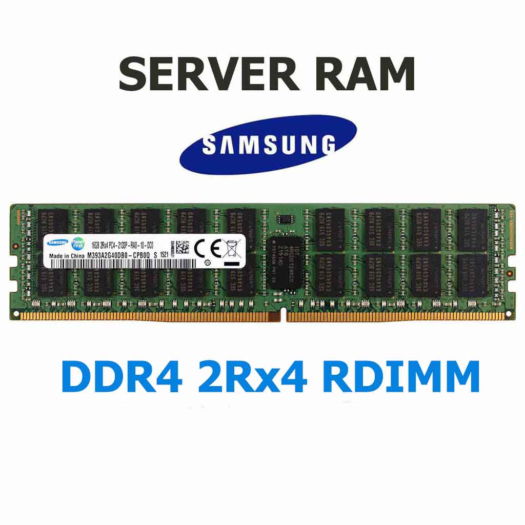 ภาพหน้าปกสินค้าRAM Server Samsung DDR4 16GB PC4-2133P ECC 2Rx4 RDIMM PC4-2666V Registered RAM 8GB PC4-2400T RAM 32GB DDR4 X99