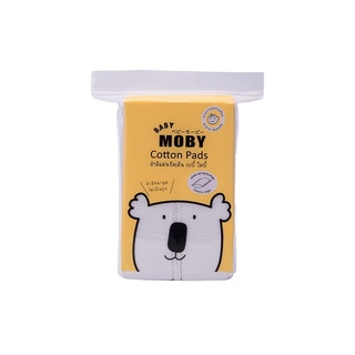 Moby Cotton Pads : โมบี้ สำลีแผ่นเล็ก รีดขอบ x 1 ชิ้น  beautybakery