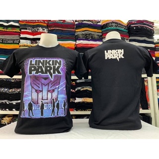 เสื้อยืดผ้าฝ้ายพิมพ์ลายขายดี สไตล์ใหม่ เสื้อยืดลาย LINKIN PARK เสื้อลายวง ส่งจากไทย คอกลม