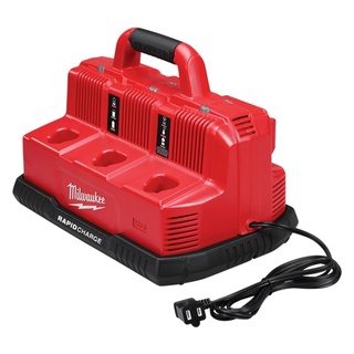 Milwaukee M12 18C3 แท่นชาร์จแบตเตอรี่ แบบชาร์จเร็ว 6 ช่อง มิลวอคกี้ 12-18 โวลท์ M12 18C3