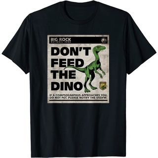 เสื้อยืดโอเวอร์ไซส์เสื้อยืด พิมพ์ลาย Juric World Dominion Compsognathus Dont Feed Dino สําหรับผู้ใหญ่S-3XL