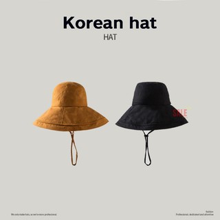 🇹🇭ส่งจากไทยใส่คุมน่าป้องกันแดด(ปีกกว้างเกาหลี) ใช้ด่วนสั่งคะ‼️พร้อมส่ง หมวกแฟชั่นซัมเมอร์ มีสาย ทรงบักเก๊ตคุมน่า