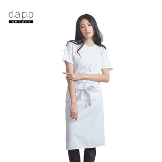 dapp Uniform ผ้ากันเปื้อน แบบครึ่งตัว Boston Long White Chef Apron สีขาว(APNW1007)