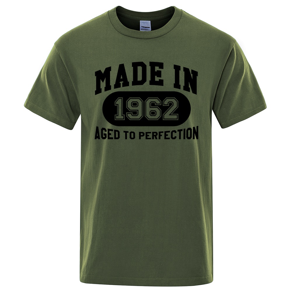เสื้อผ้าผชเสื้อยืดแขนสั้น-ผ้าฝ้าย-ระบายอากาศ-พิมพ์ลาย-made-in-1962-aged-to-perfection-สไตล์ฮิปฮอป-แนวสตรีท-เหมาะกับฤดูร้