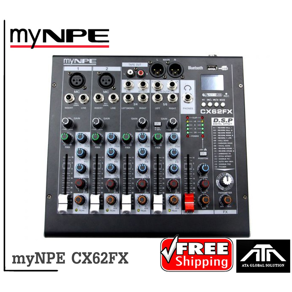 mixer-มิกเซอร์-อนาล็อก-cx62fx-ยี่ห้อ-mynpe-4mono-2st-dsp-effect