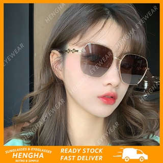 ภาพหน้าปกสินค้า(HENGHA) ขายส่ง COD แว่นตากันแดด กรอบโลหะ ไล่โทนสี แฟชั่นเกาหลี UV400 สําหรับผู้หญิง ที่เกี่ยวข้อง