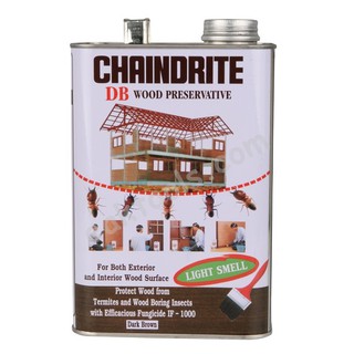 Chaindrite เชนไดร์ททาไม้ น้ำยาเคลือบไม้กันปลวก ขนาด 5 ลิตร ขนาดแกลลอน