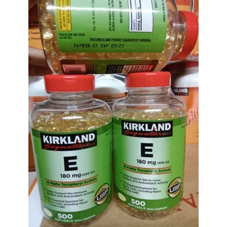 Exp.03/2025) Kirkland vitamin E 180mg 500เม็ด ต้านอนุมูลอิสระ, บำรุงผิว, หัวใจ,ภูมิคุ้มกัน