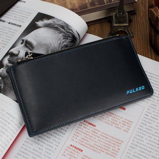 Fin 1 กระเป๋าใส่เช็ค กระเป๋าเงิน กระเป๋าใบยาว Double Zip Long Wallet Purse 0596 (สีดำ) Black