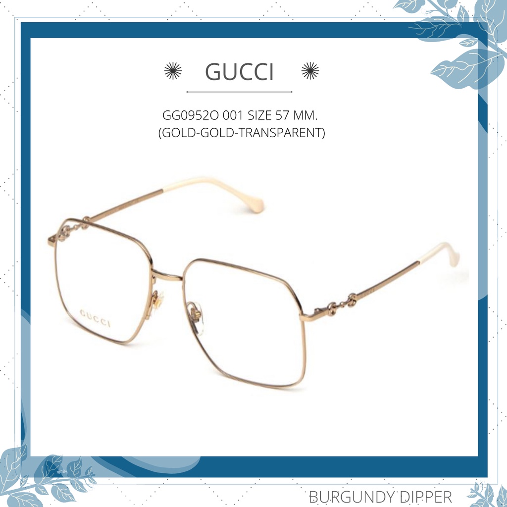 กรอบแว่นตา-gucci-รุ่น-gg0952o-001-size-57-mm-gold-gold-transparent