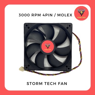 ภาพหน้าปกสินค้าพัดลมStormTech รุ่น STM001-002 แรงลม 3000 RPM 12V COOLING FAN 4PIN(ปรับรอบได้)/ Molex (ต่อตรงPSU) ที่เกี่ยวข้อง