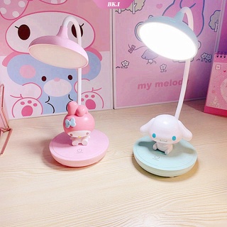 Sanrio โคมไฟตั้งโต๊ะ LED สามสปีด ลาย Hello Kitty Mymelody Kuromi Cinnamoroll สําหรับอ่านหนังสือ