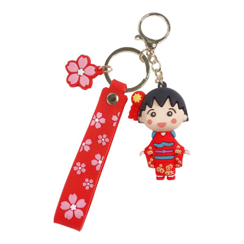 พร้อมส่ง-พวงกุญแจมารูโกะ-maruko-ชุดกิโมโน-5-สี-พวงกุญแจติดกระเป๋า-caseiallphone