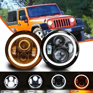 โคมไฟหน้า LED ทรงกลม 7 นิ้ว สําหรับ Mitsubishi Pajero L049 Land Cruiser BJ40 BJ70 Suzuki Jimny SJ413 Land Rover Jeep