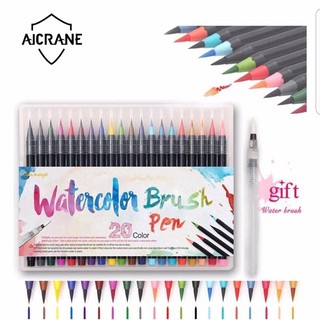 Aicrane ปากกามาร์คเกอร์สีน้ำ 20 สี/ชุด